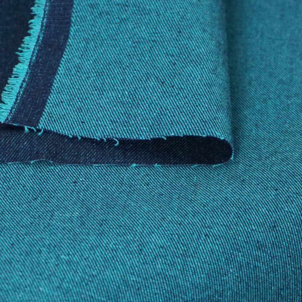 Heavy Jeans Denim Doubleface blau türkis
